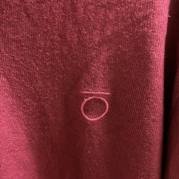 Pink double v-neck stockhomme light weight sweater, soft, layering, size large​​ - Picture 4 of 4